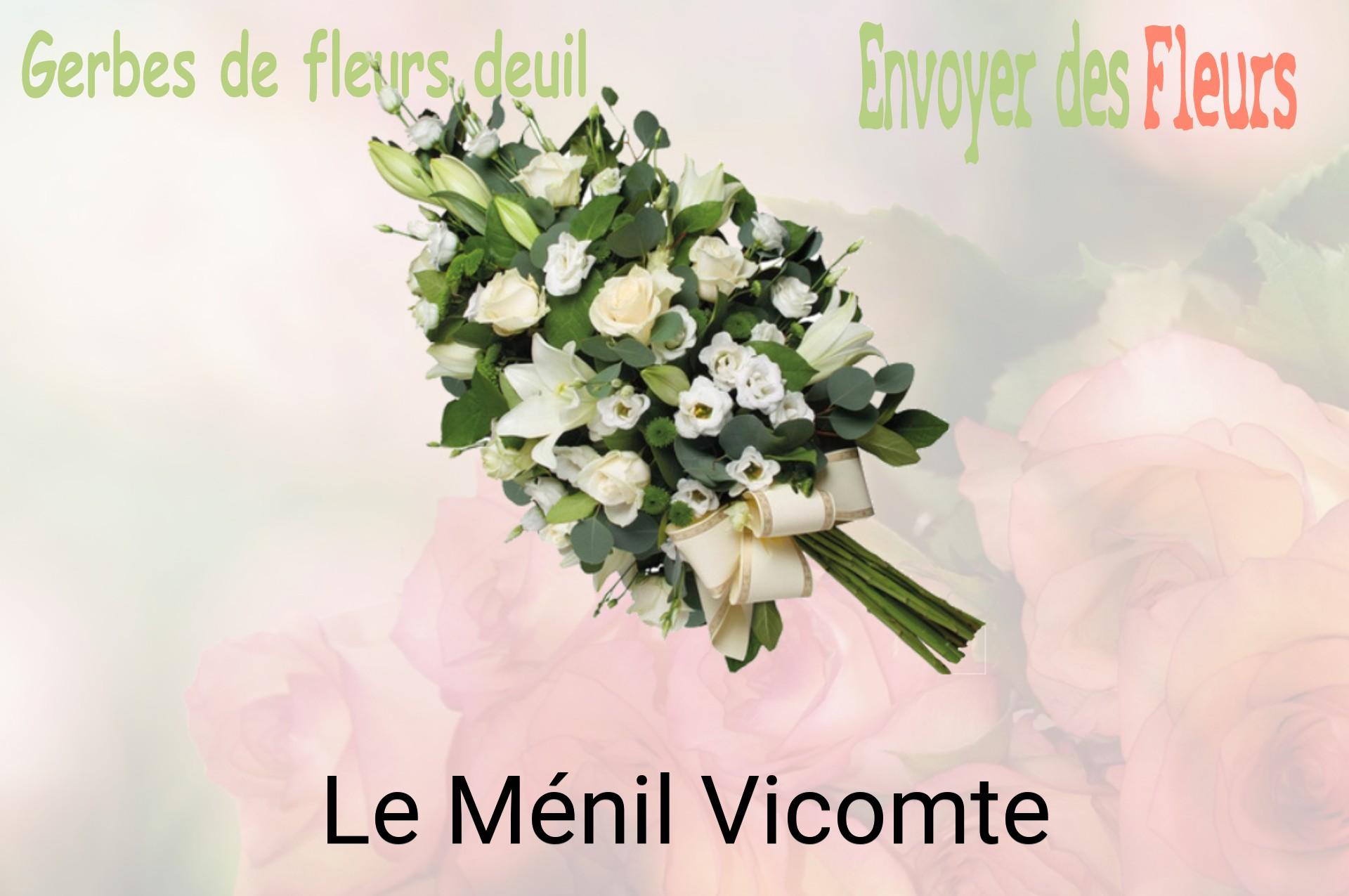 Gerbe de fleurs de deuil livrée à Le Ménil-Vicomte